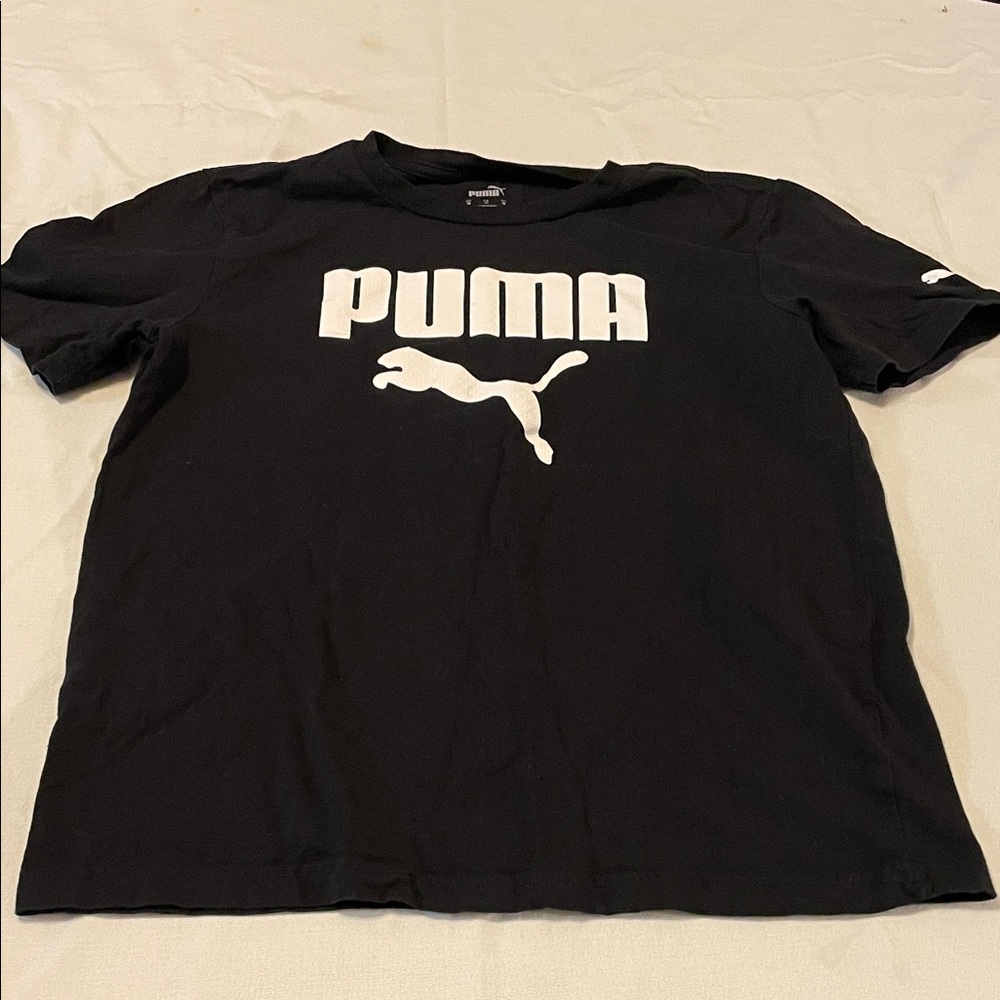 Puma Black Tee with White Logo